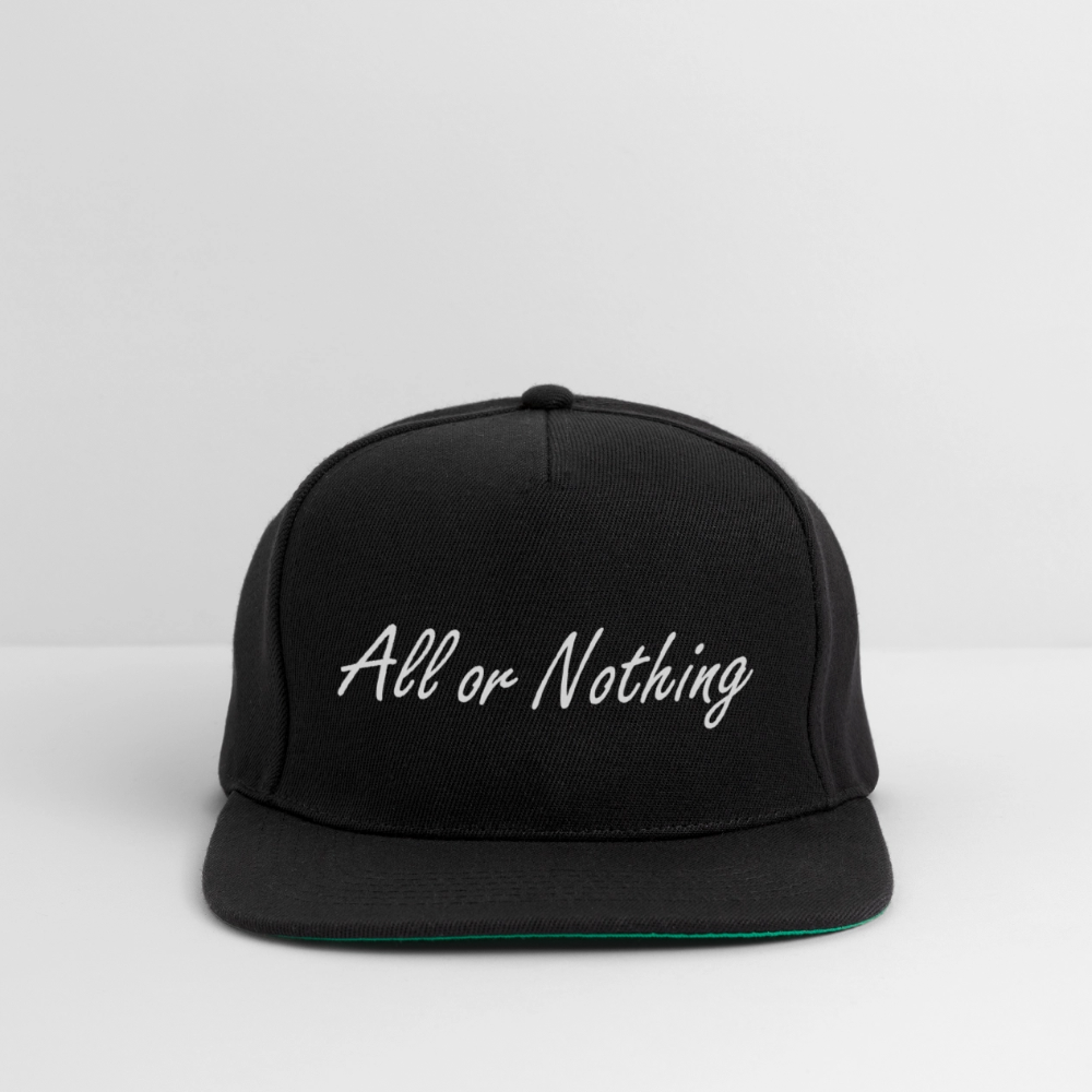 Snapback Cap All or Nothing Black - Schwarz/Schwarz