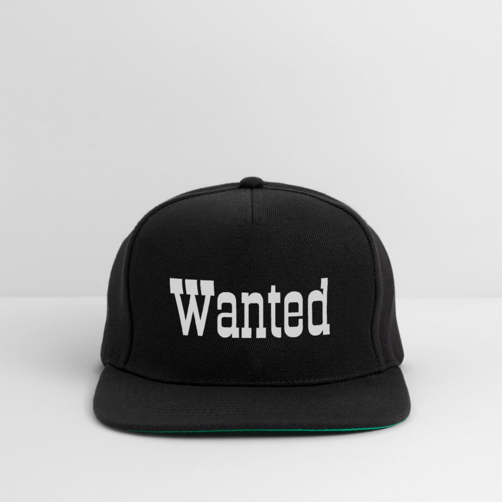 Snapback Cap Wanted Black - Schwarz/Schwarz