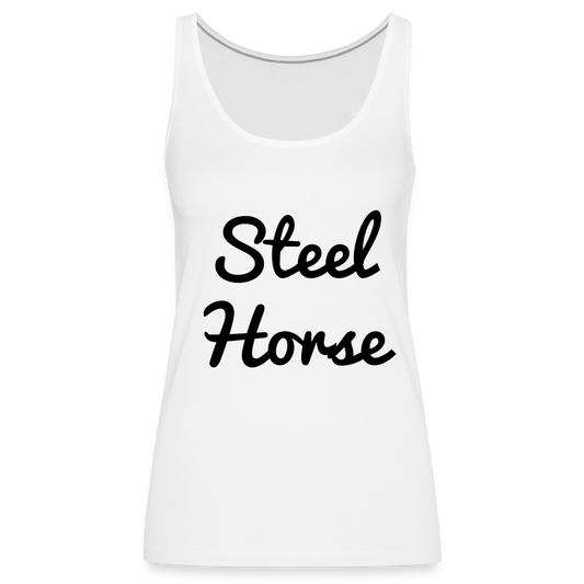 Premium Tank Top Steel Horse - Weiß