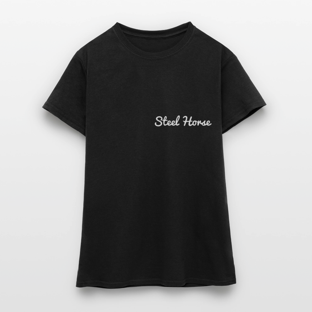 T-Shirt Steel Horse Logo Black - Schwarz