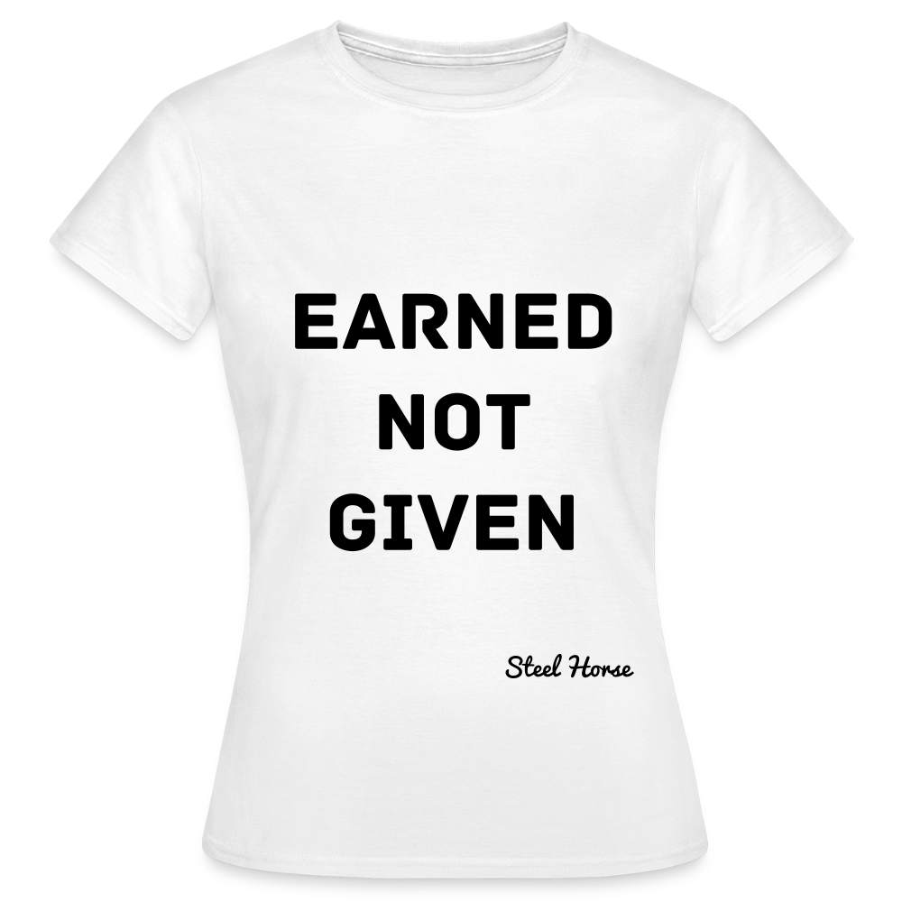 Frauen Shirt earned - Weiß