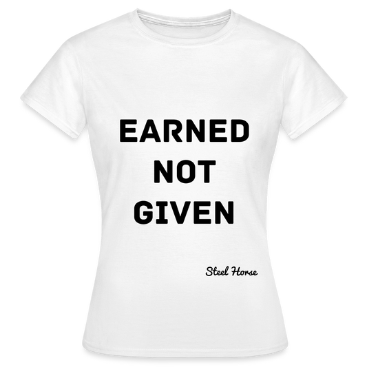 Frauen Shirt earned - Weiß