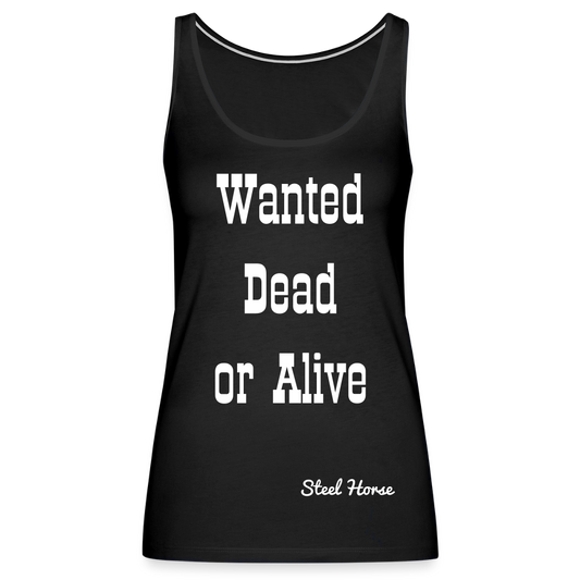 Premium Tank Top Wanted Black - Schwarz