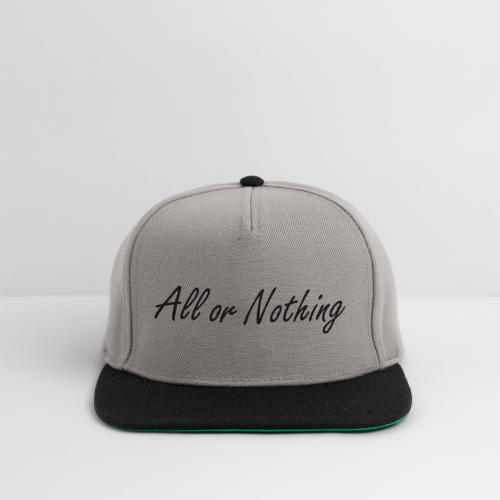 Snapback Cap All or Nothing Grey - Graphit/Schwarz