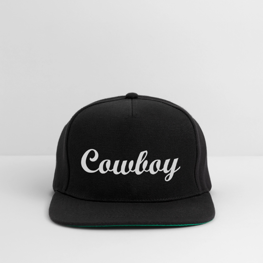 Snapback Cap Cowboy Black - Schwarz/Schwarz