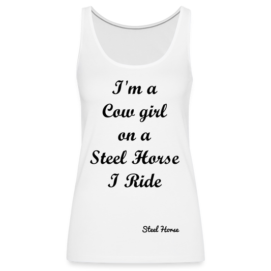 Premium Tank Top - Steel Horse I ride White Special Edition - Weiß
