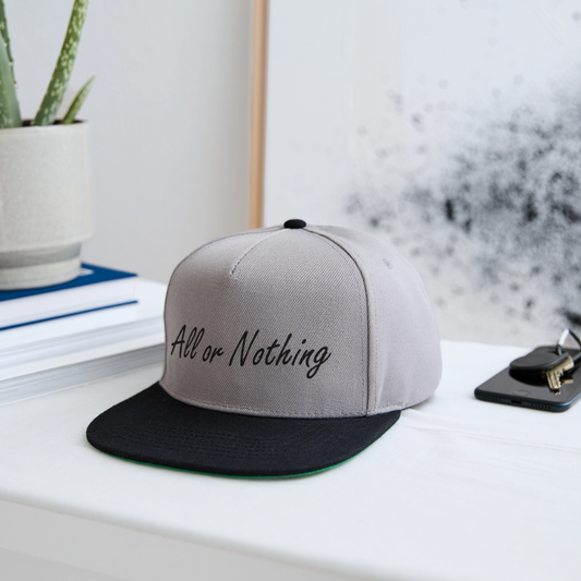 Snapback Cap All or Nothing Grey - Graphit/Schwarz